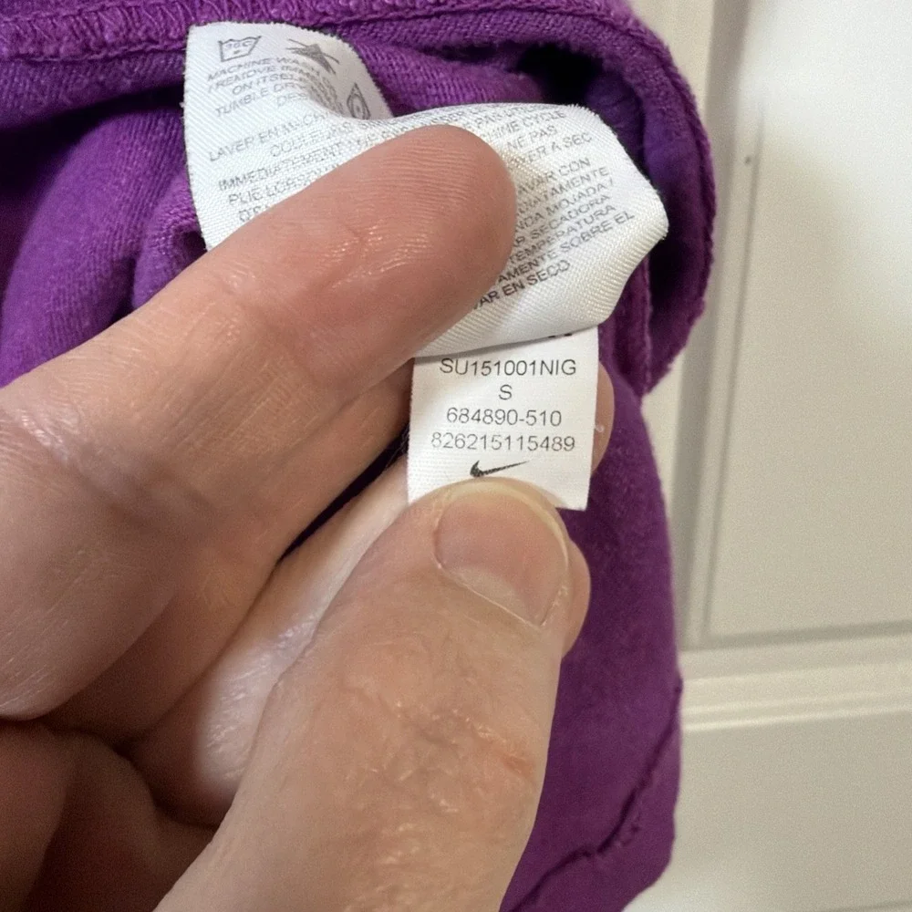 Nike Tank Top Womens Small Purple Ombre Racerback Athletic Logo 684890-510